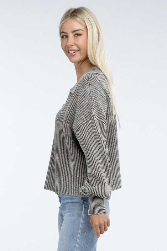 The McKayla Luxe Henley Sweater