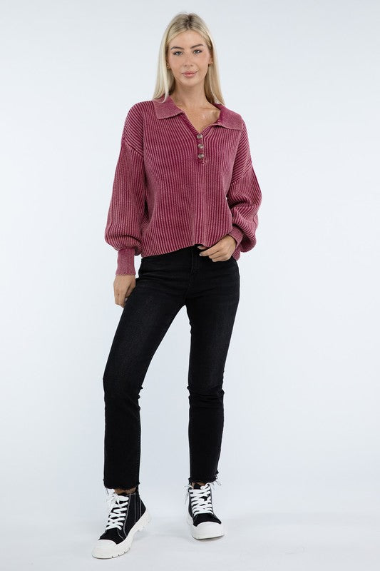 The McKayla Luxe Henley Sweater