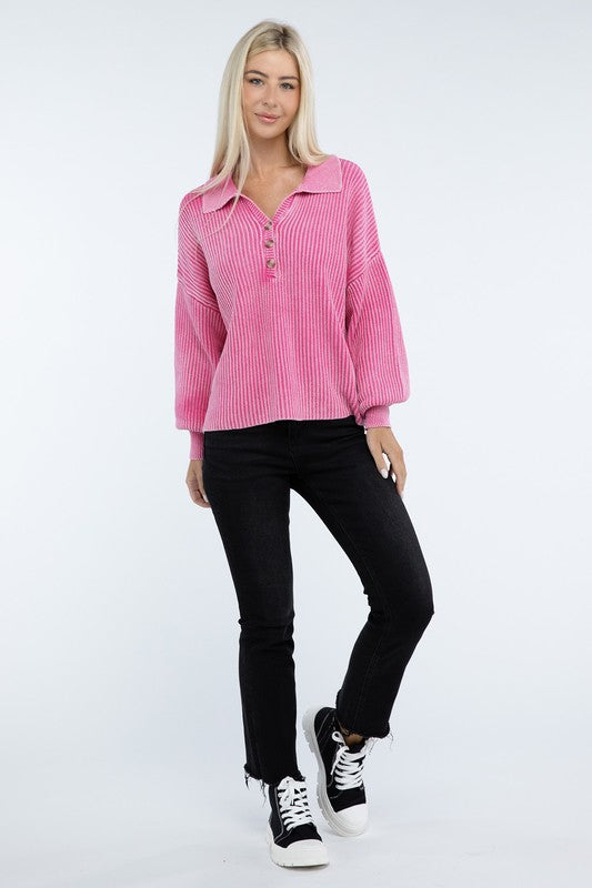 The McKayla Luxe Henley Sweater