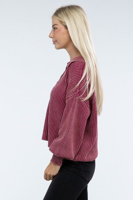 The McKayla Luxe Henley Sweater