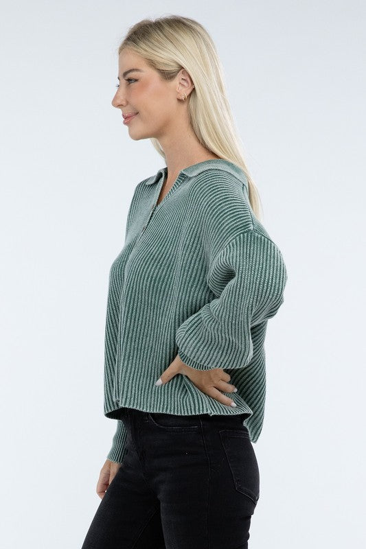 The McKayla Luxe Henley Sweater