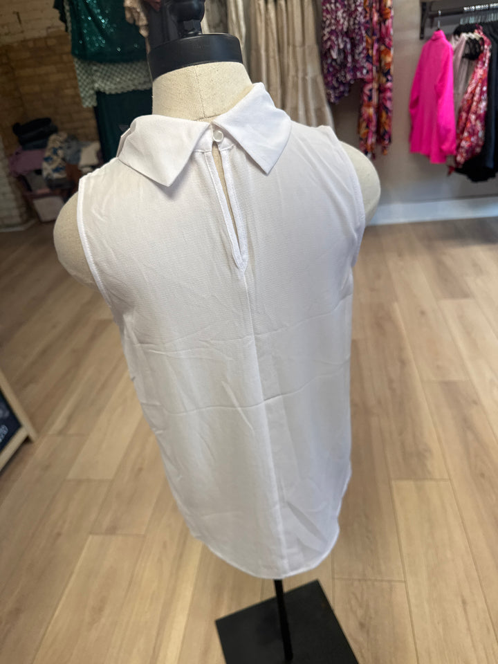 Sugar + Lips white high neck cami