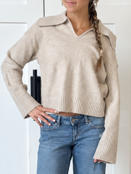 Coffee Date Collared Sweater