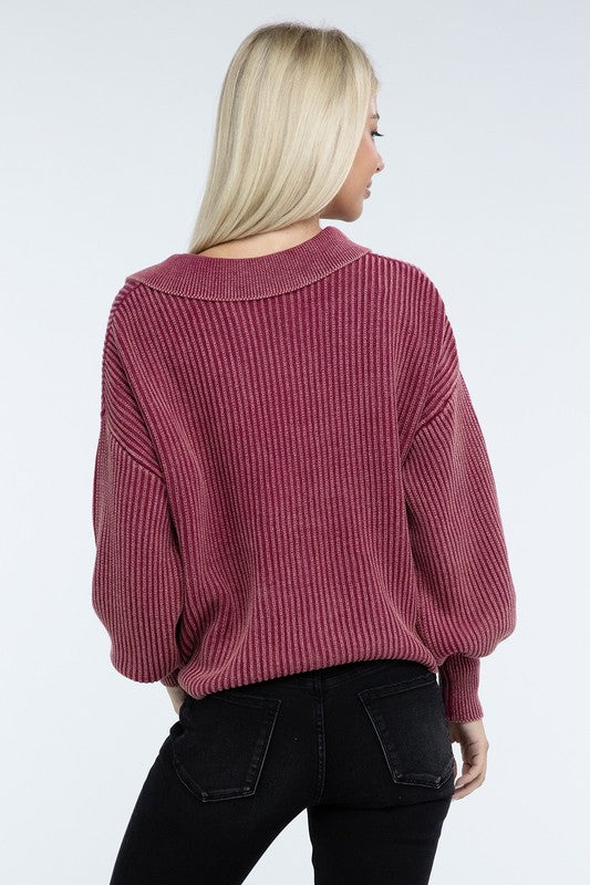 The McKayla Luxe Henley Sweater