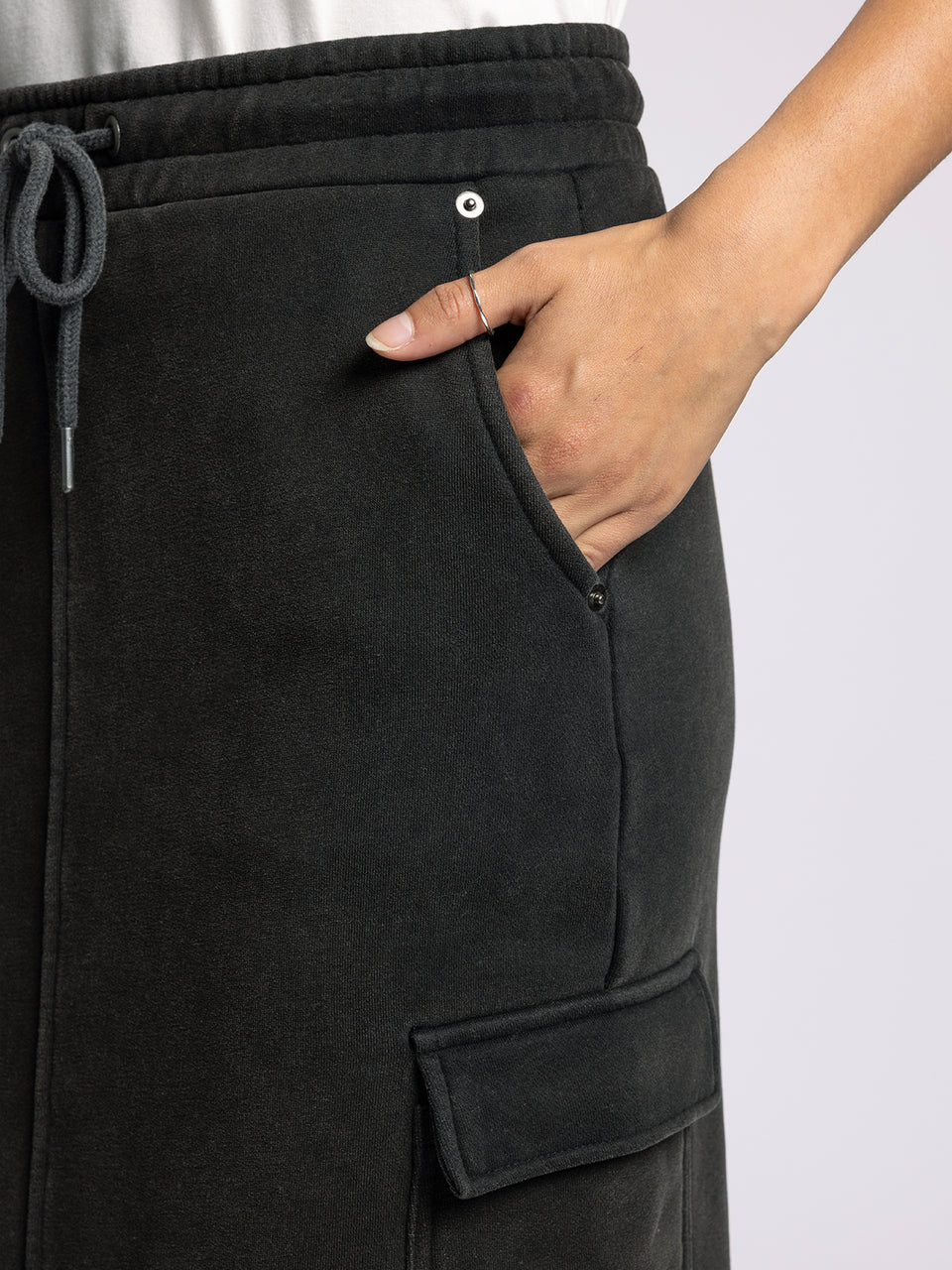 Cori Acid Washed Cargo Skirt  - Thread + Supply