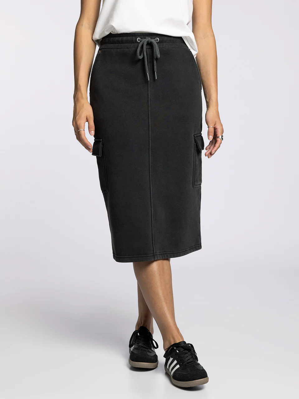 Cori Acid Washed Cargo Skirt  - Thread + Supply