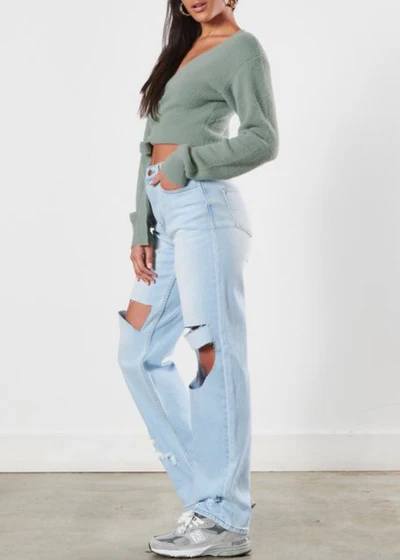 Girl Like Me Wide Leg Distressed Denim - Vibrant Miu