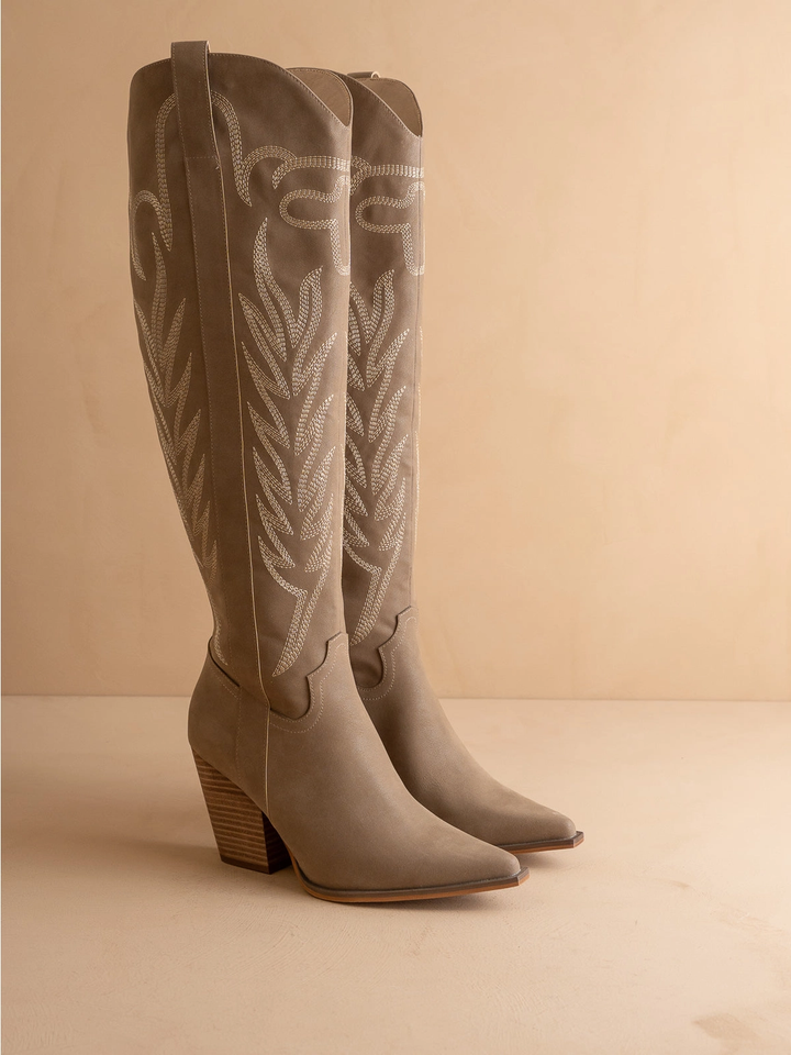 Bronco Knee High Cowgirl Boot