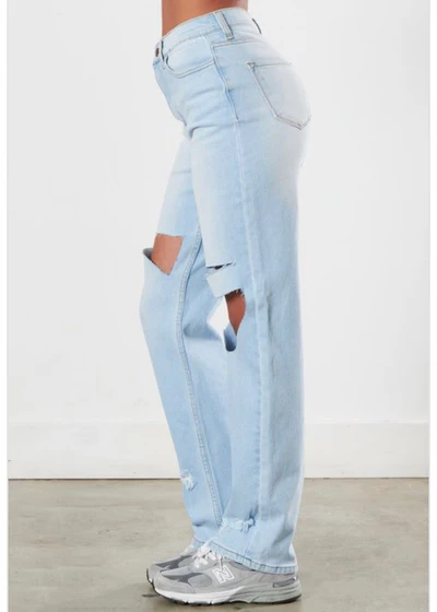 Girl Like Me Wide Leg Distressed Denim - Vibrant Miu