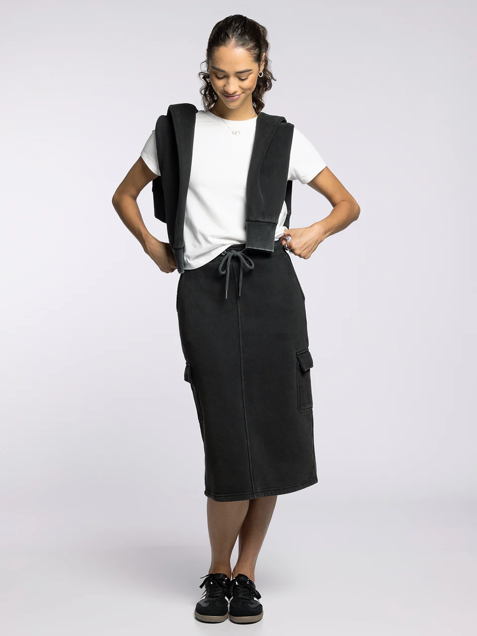 Cori Acid Washed Cargo Skirt  - Thread + Supply